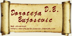 Doroteja Bujošević vizit kartica